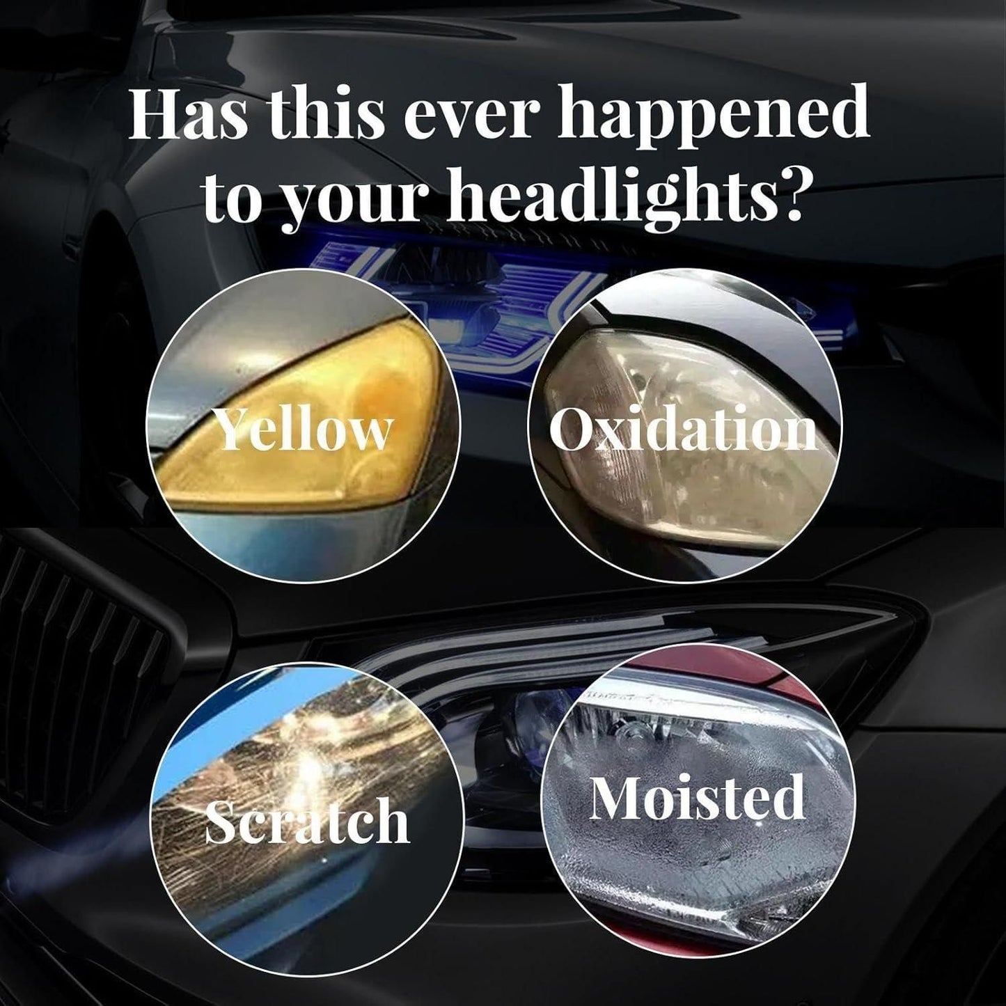Car Headlight Repair Fluid, Scratch Remover Pack of 2