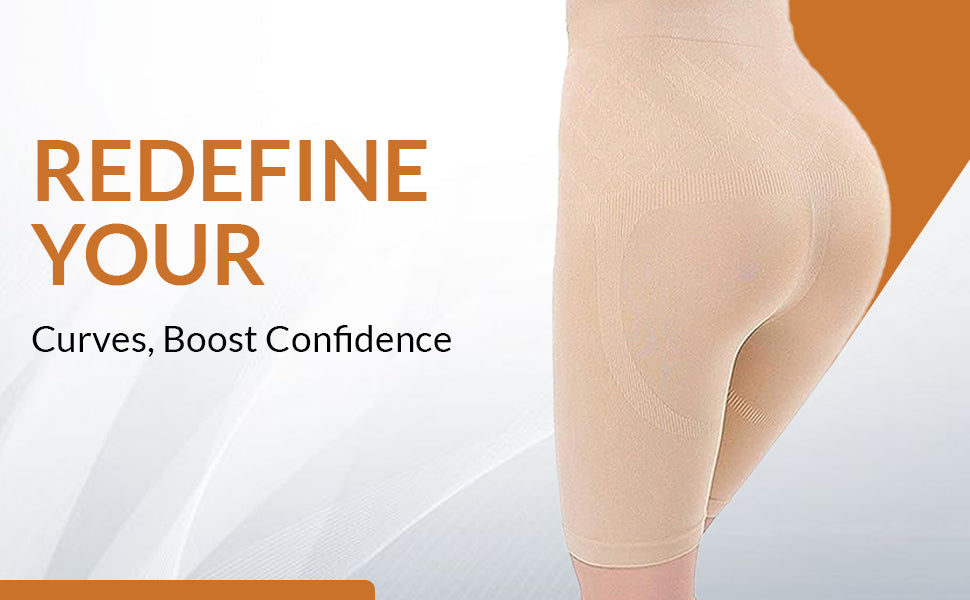 4-in-1 Shaper - Quick Slim Shape Wear Tummy, Back, Thighs, Hips - Black/Efffective Seamless Tummy Tucker