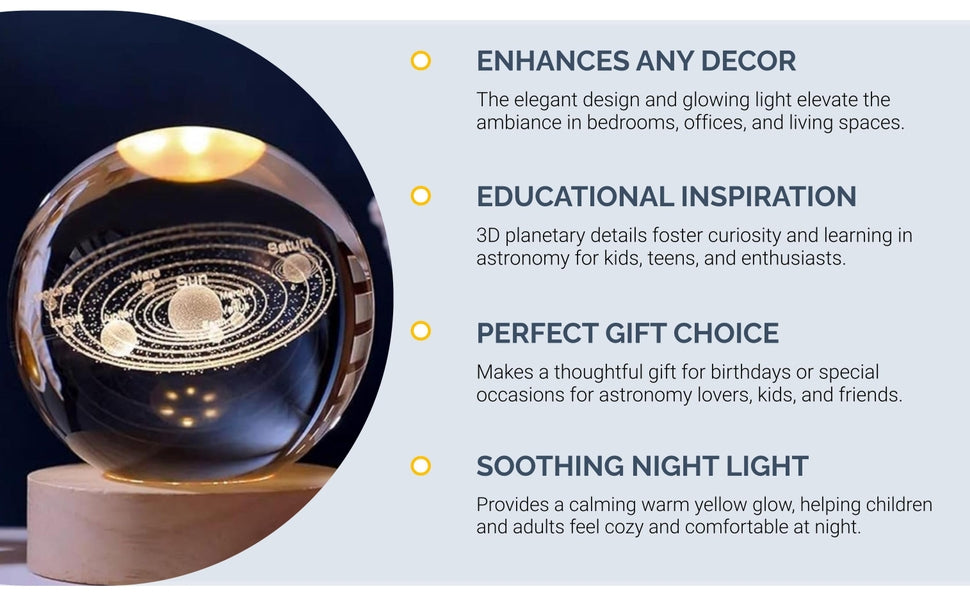 3D Crystal Lamp Ball(Assorted Design)