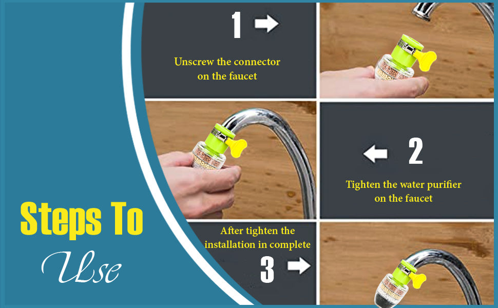 Home Kitchen Faucet Tap Water Clean Purifier Filter(Pack of 2)