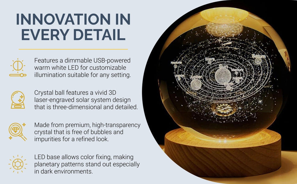 3D Crystal Lamp Ball(Assorted Design)