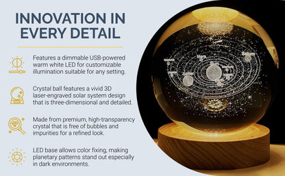 3D Crystal Lamp Ball(Assorted Design)